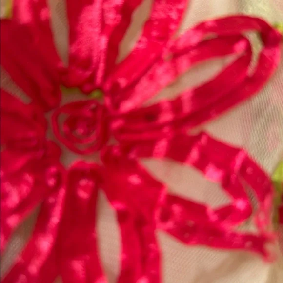 Rare Editions Vibrant Pink And Green Floral Dress Size 6 - Picture 10 of 15